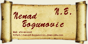 Nenad Bogunović vizit kartica